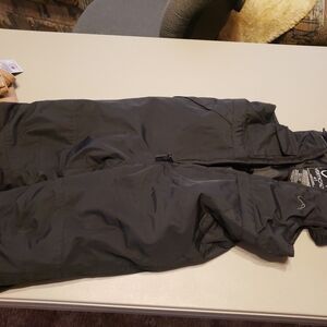 Vertical 9 Unisex Child Black Adjustable Strap Front Zip Snow Bib pants size 4T